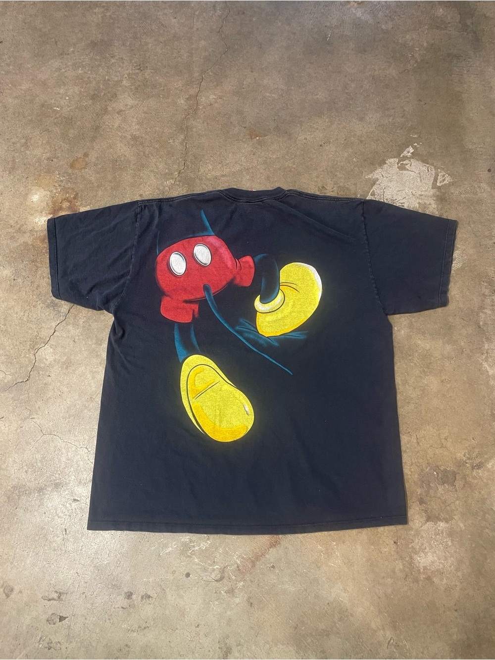 Vintage 90s Disney Big Mickey AOP Faded T-Shirt - Picture 2 of 8